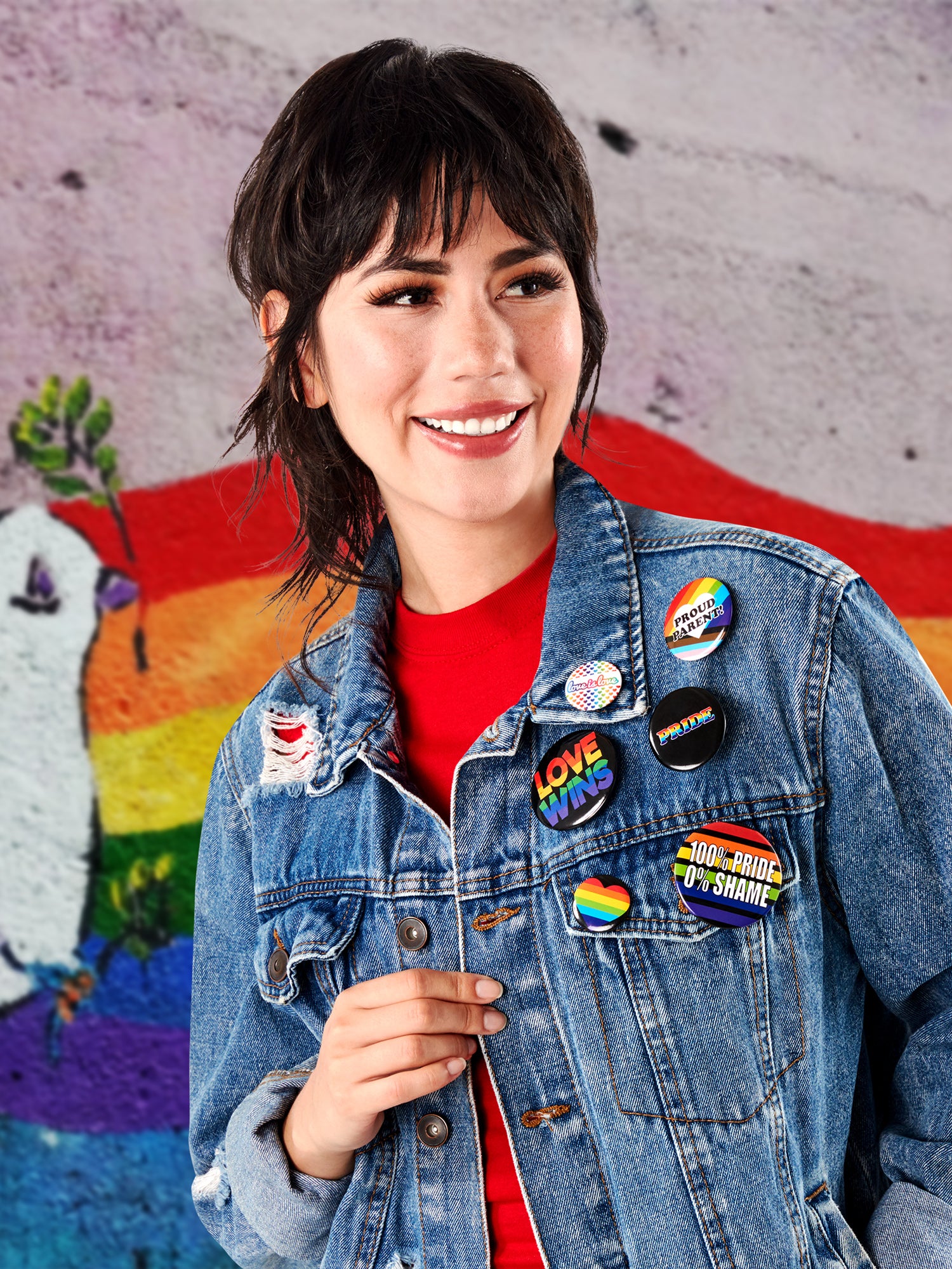 Adult Rainbow Pride Buttons - 24 Piece - costumes.com