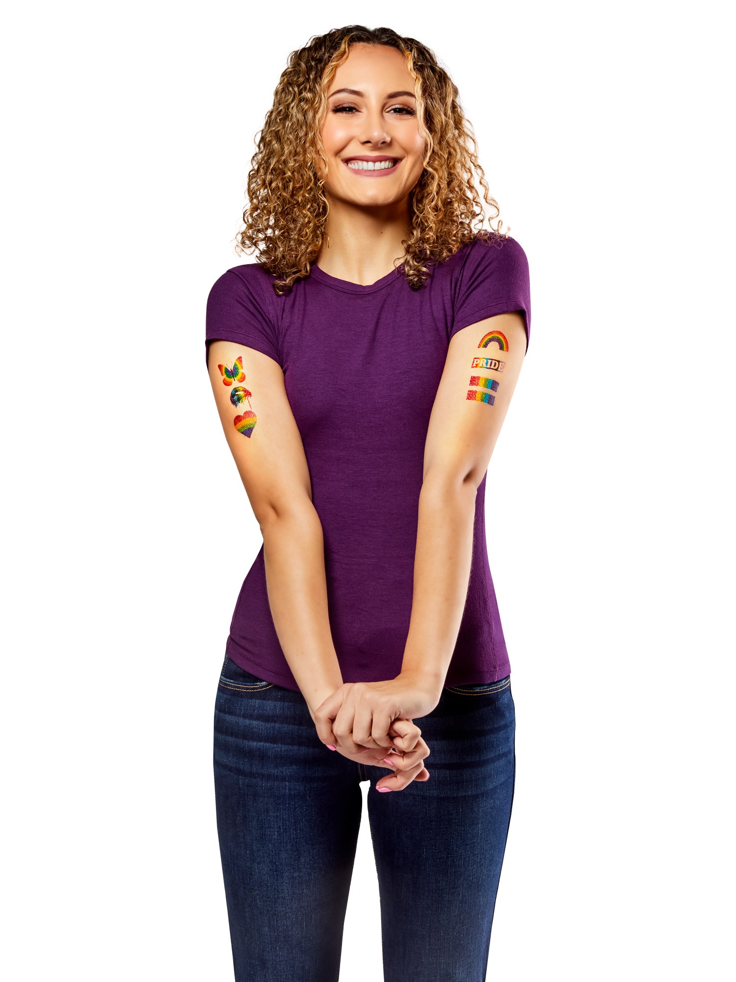 Adult Rainbow Pride Temporary Tattoos - 48 Piece - costumes.com