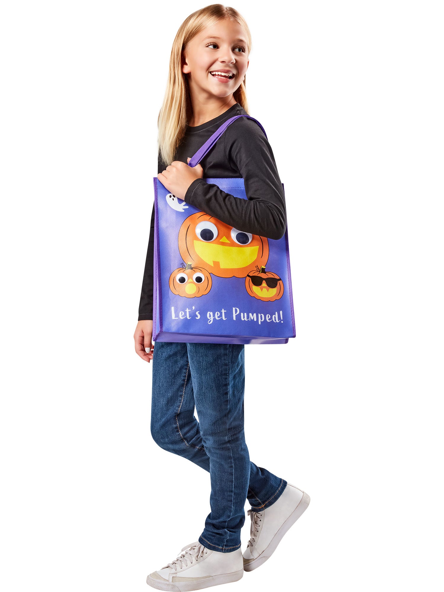 Kids' Get Pumped Pumpkin Googly Eyes Halloween Treat Bag - costumes.com