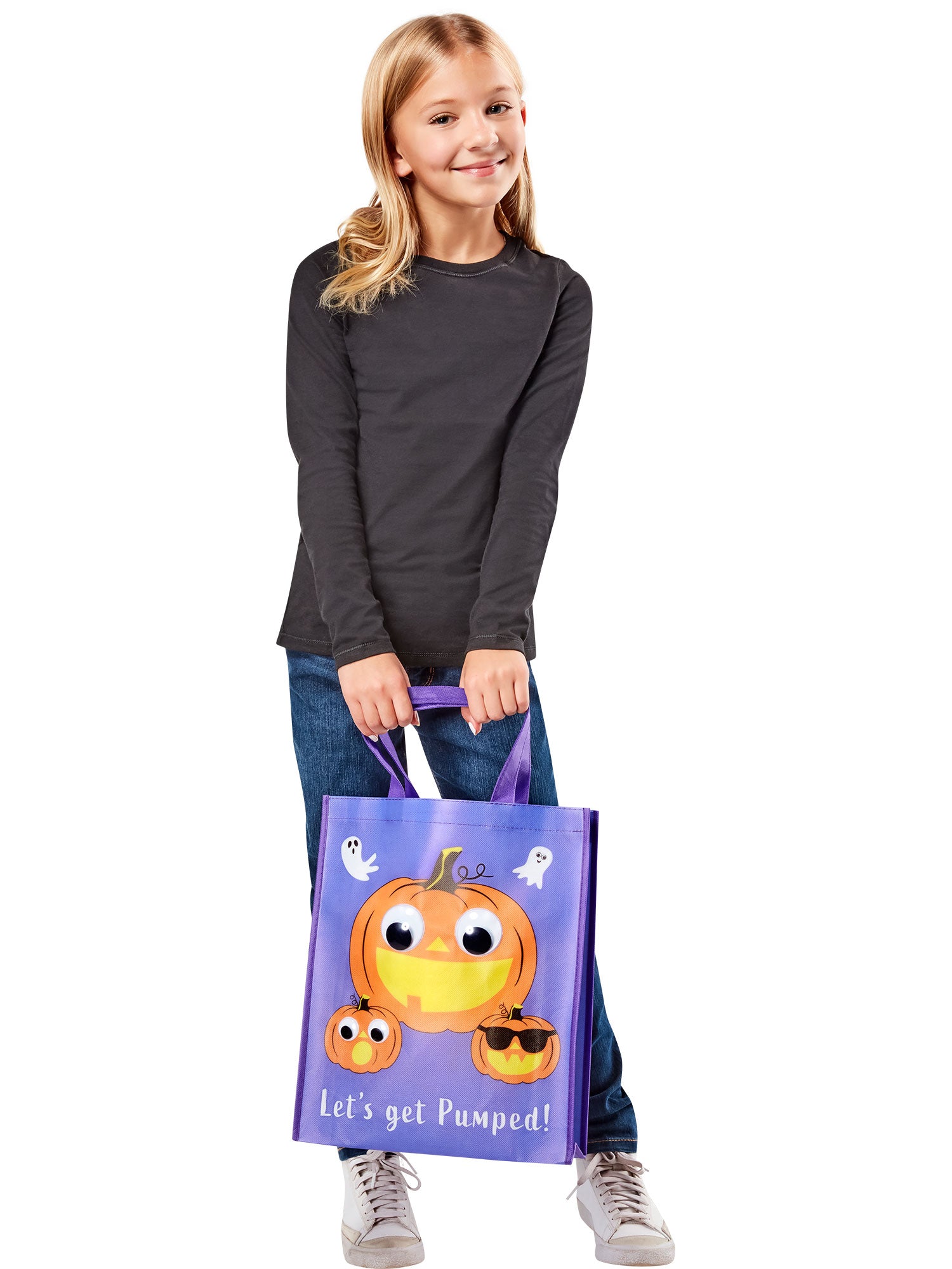 Kids' Get Pumped Pumpkin Googly Eyes Halloween Treat Bag - costumes.com