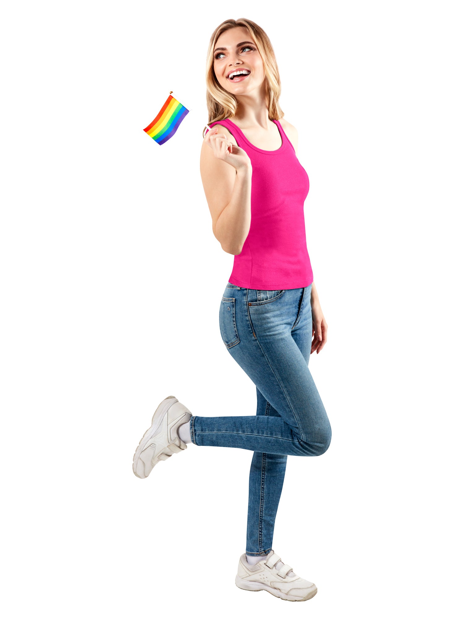 Adult Rainbow Pride Mini Flags - 6 Piece - costumes.com