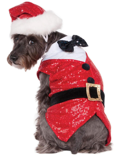 Pet Santa Sequin Costume