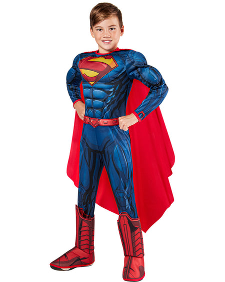 Boys' Superman Padded Jumpsuit Costume - Deluxe