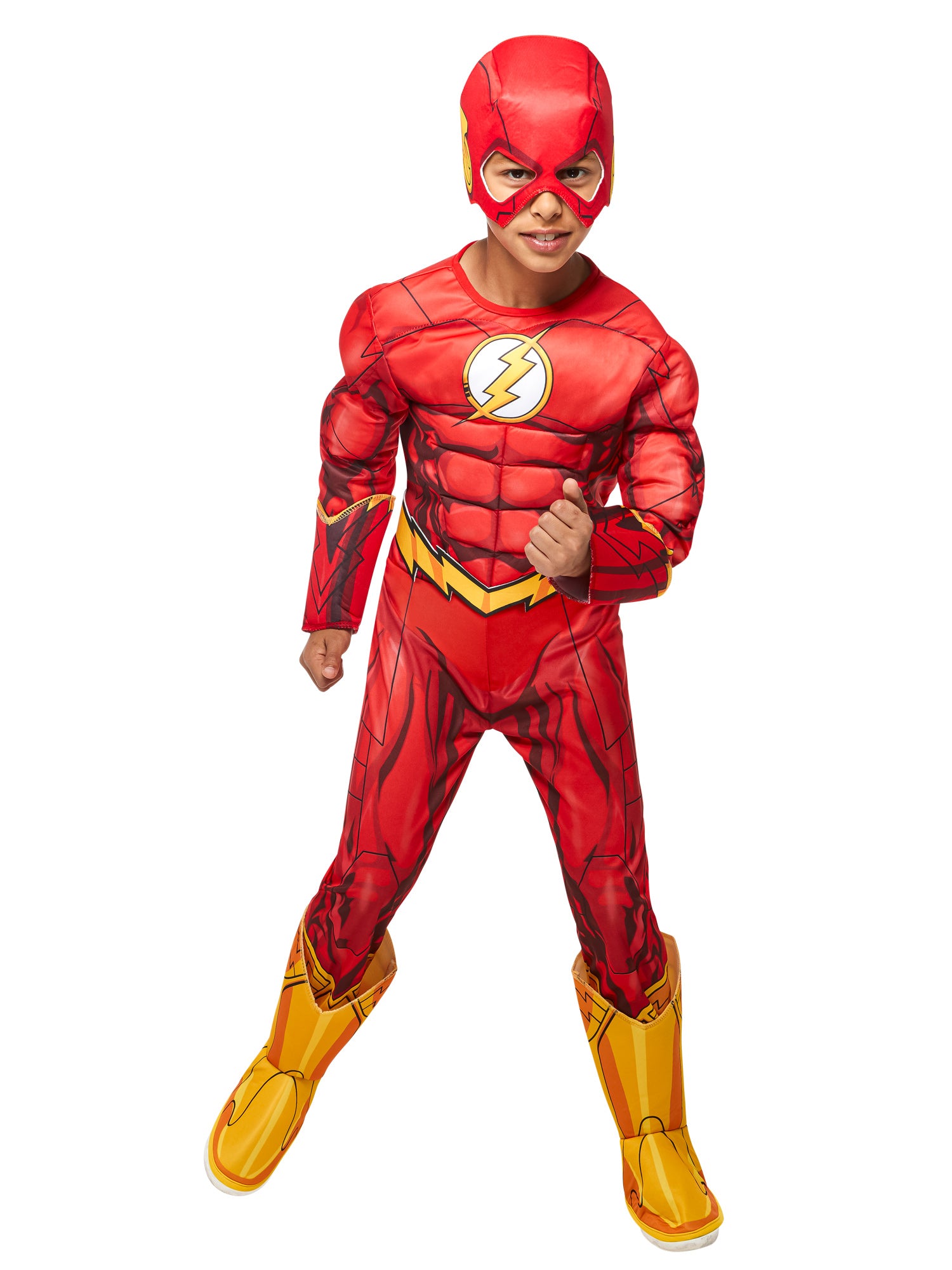 Boys' DC Comics The Flash Padded Jumpsuit Costume - Deluxe - costumes.com