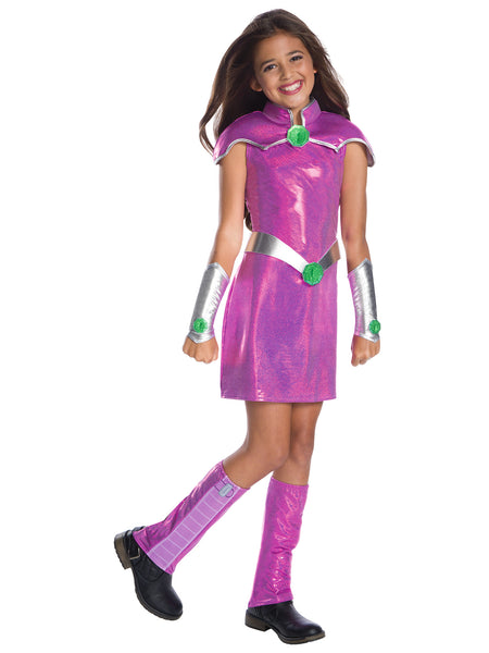 Girls' Shimmer Teen Titans Starfire Costume - Deluxe