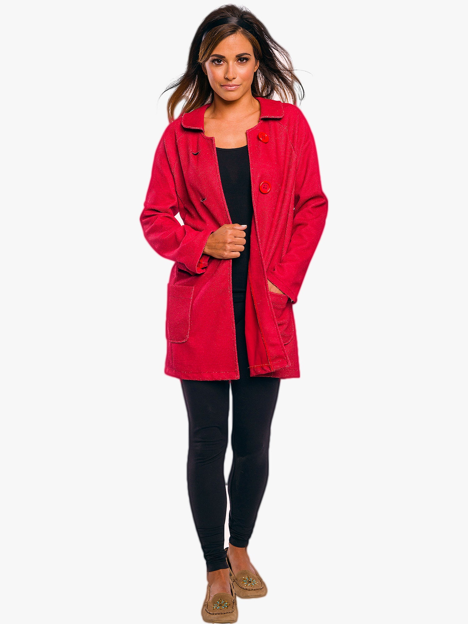 Women's Chilling Adventures of Sabrina Red Coat - costumes.com