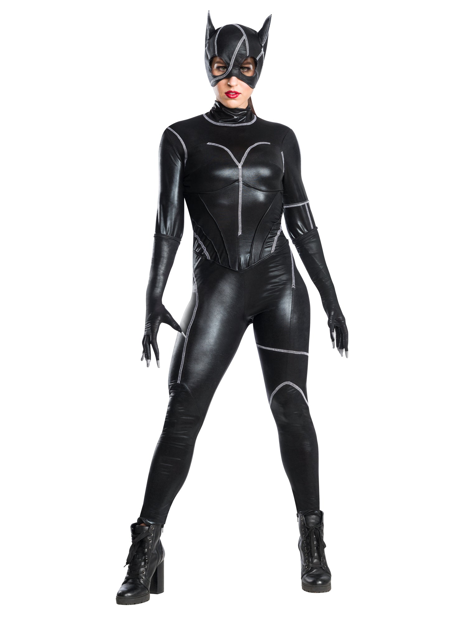 Women's 1990's Batman Catwoman Costume with Mask - costumes.com