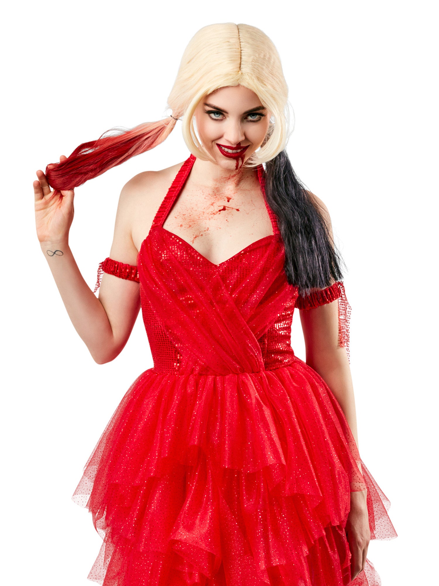 Women's The Suicide Squad 2 Harley Quinn Red Dress - costumes.com