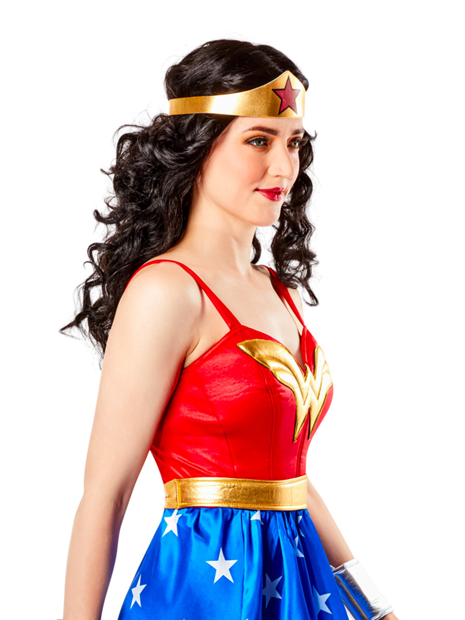 wonder woman in a blue dress Women's DC Comics Wonder Woman Midi Dress Costume