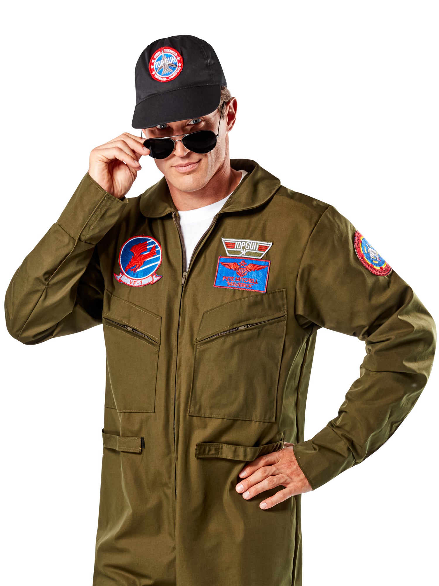 Men's Top Gun Flight Suit - Deluxe - costumes.com