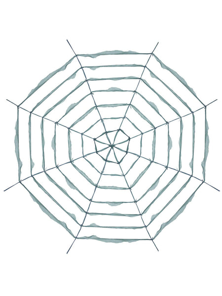 12 Foot White Fabric Spider Web Yard Decor