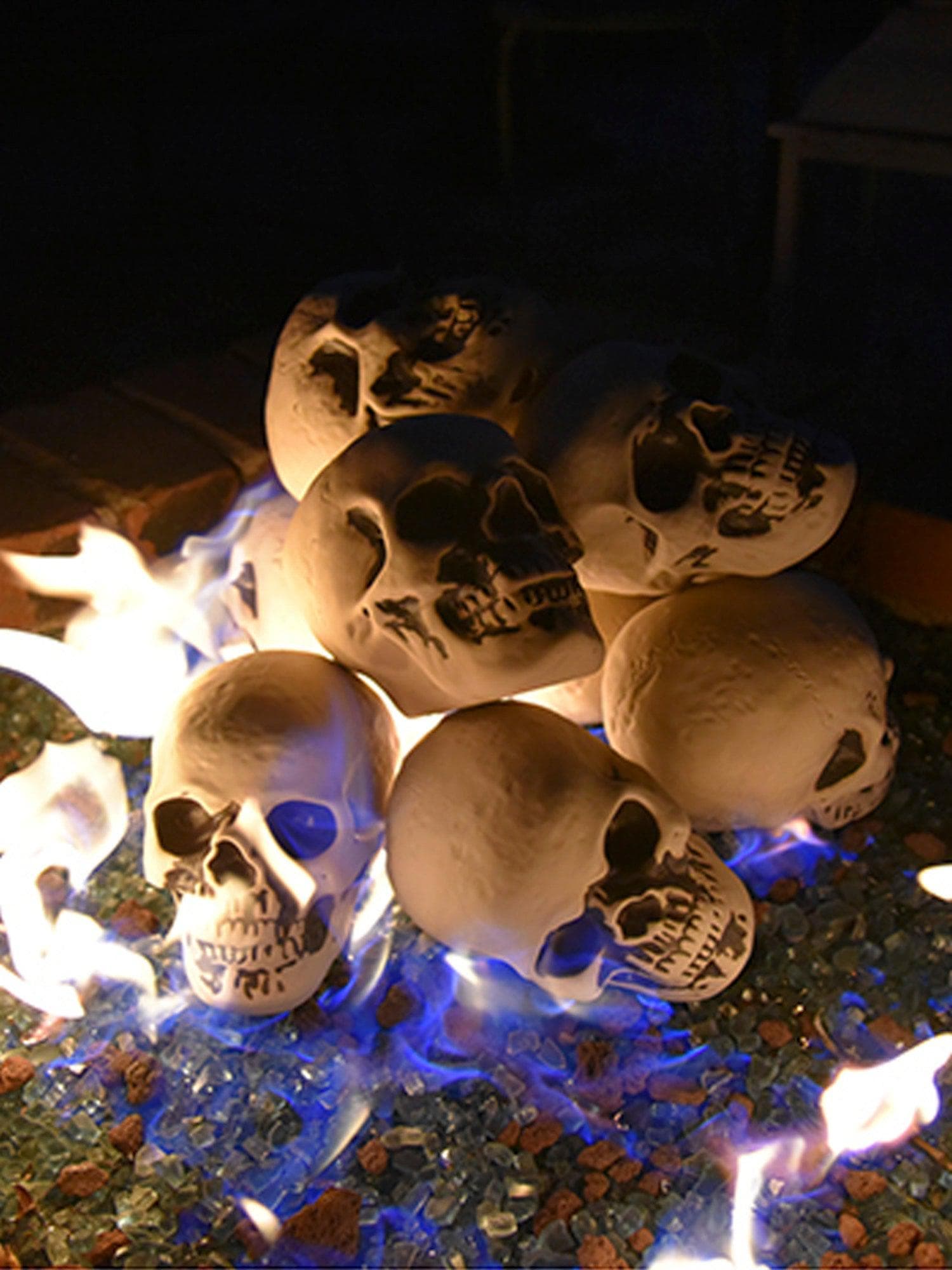 Skull & Bone Fire Log Prop - costumes.com