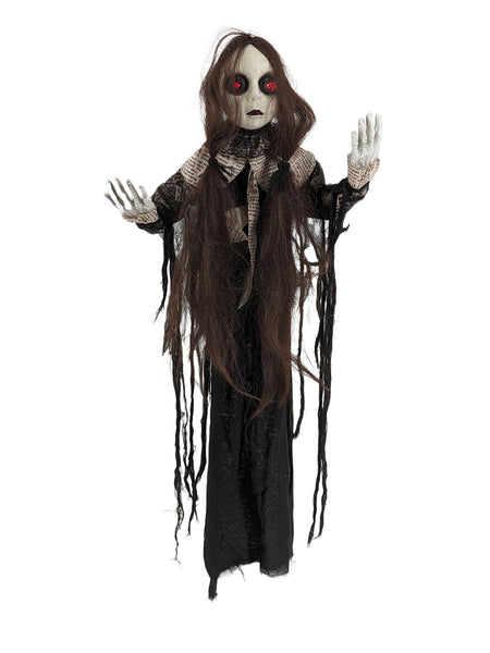 35-inch Spooky Girl Light Up Hanging Decoration
