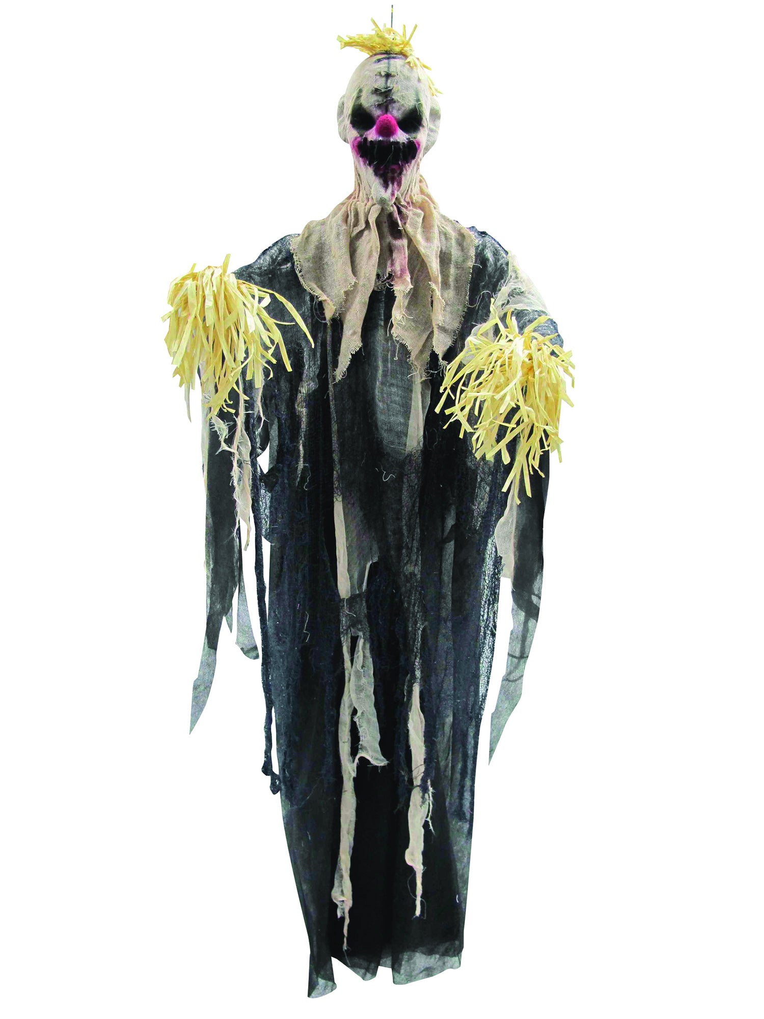 6 Foot Demon Clown Scarecrow Hanging Decoration - costumes.com