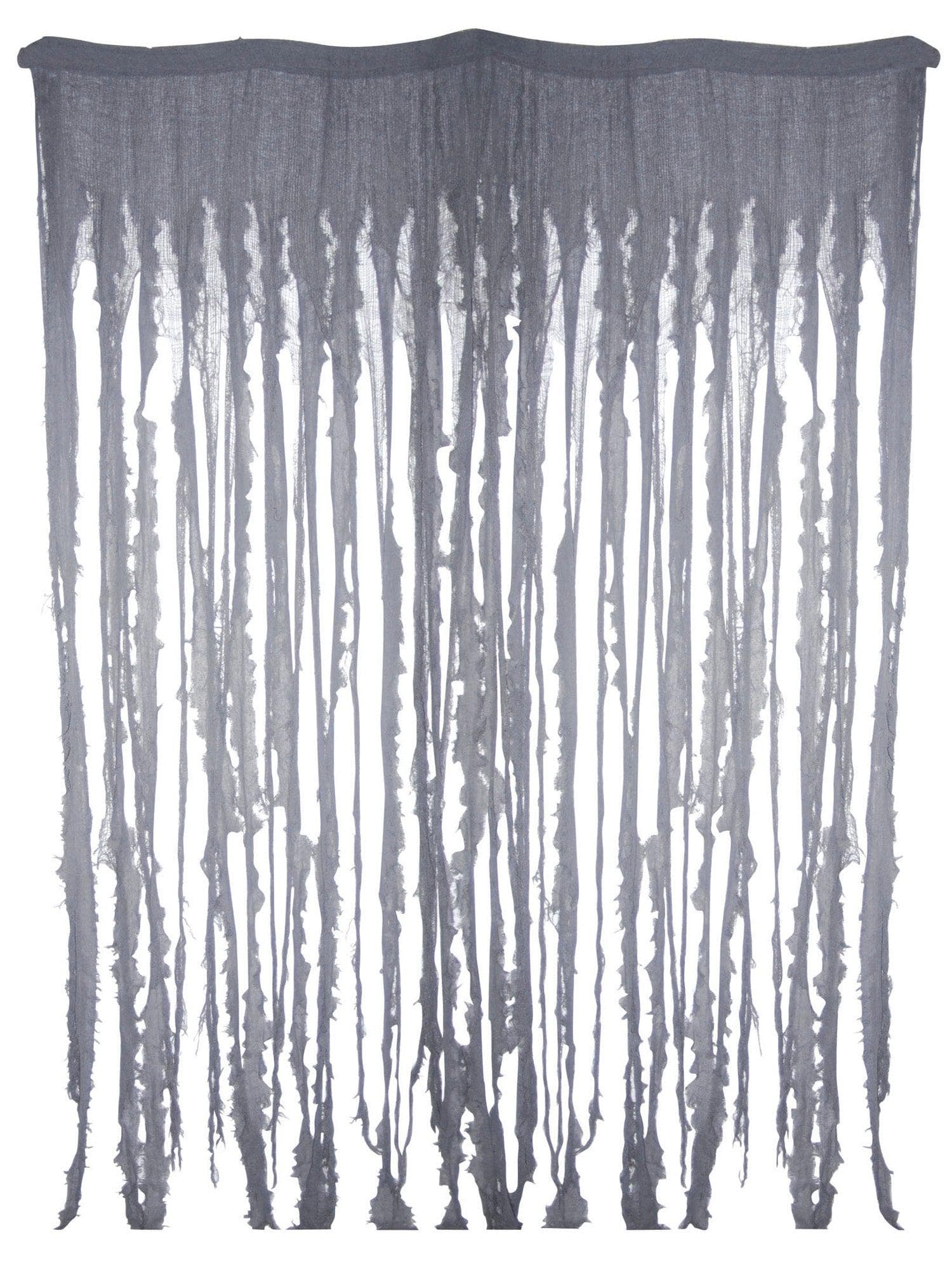 8 Foot Black Tattered Cloth Entryway Decor - costumes.com