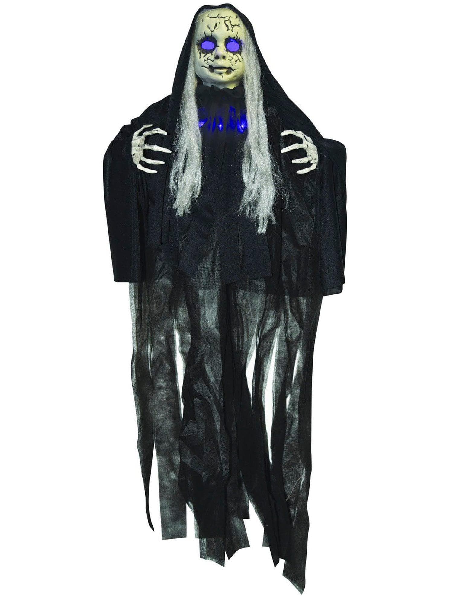 3.5 Foot Purple Haunted Light Up Doll Hanging Prop - costumes.com