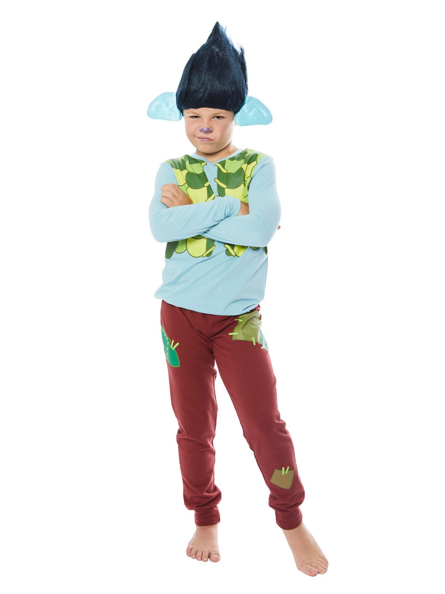 Boy's Trolls World Tour Branch Shirt and Pants Set - costumes.com